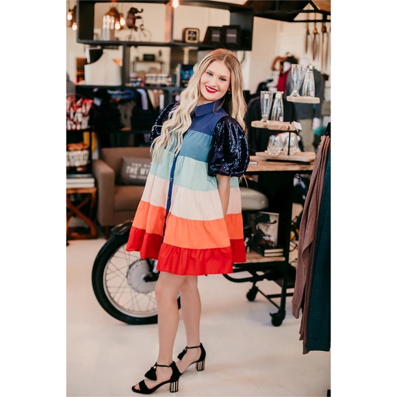 Queen of Sparkles | Stripe Dress. - Picture 8 of 16